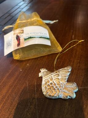 Trades of Hope Silver Dove Ornament - Decorative Home Accent